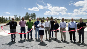 City Council marks the completion of the Happy Canyon Road and Lagae Road roundabout with a ribbon cutting ceremony.